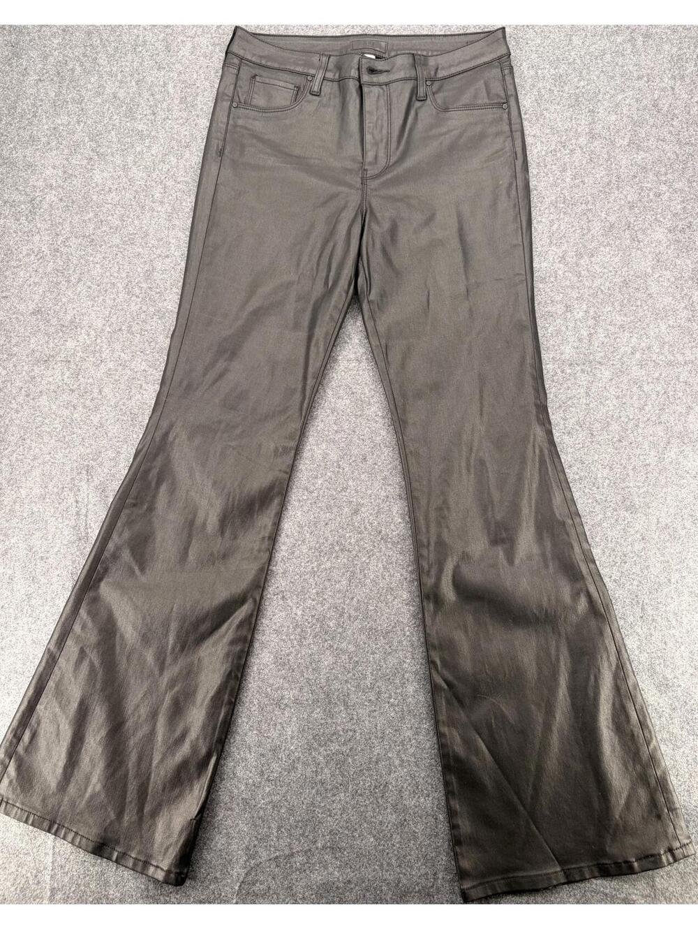 KUT from the Kloth ANA High Rise Fab AB Flare Pants‎ Size 8 Black Modal Blend